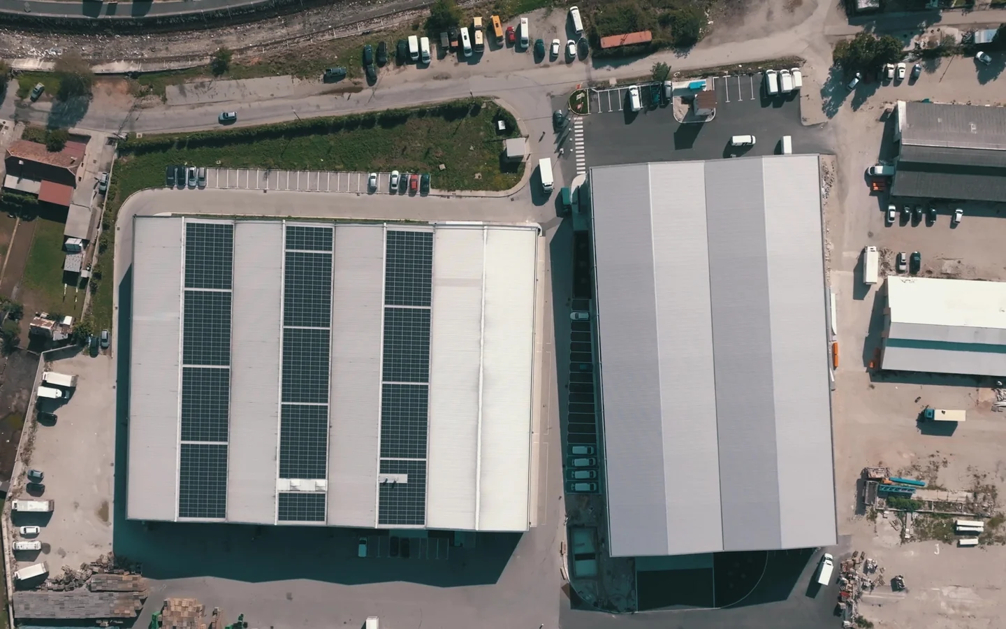 Logistics centre — overhead view