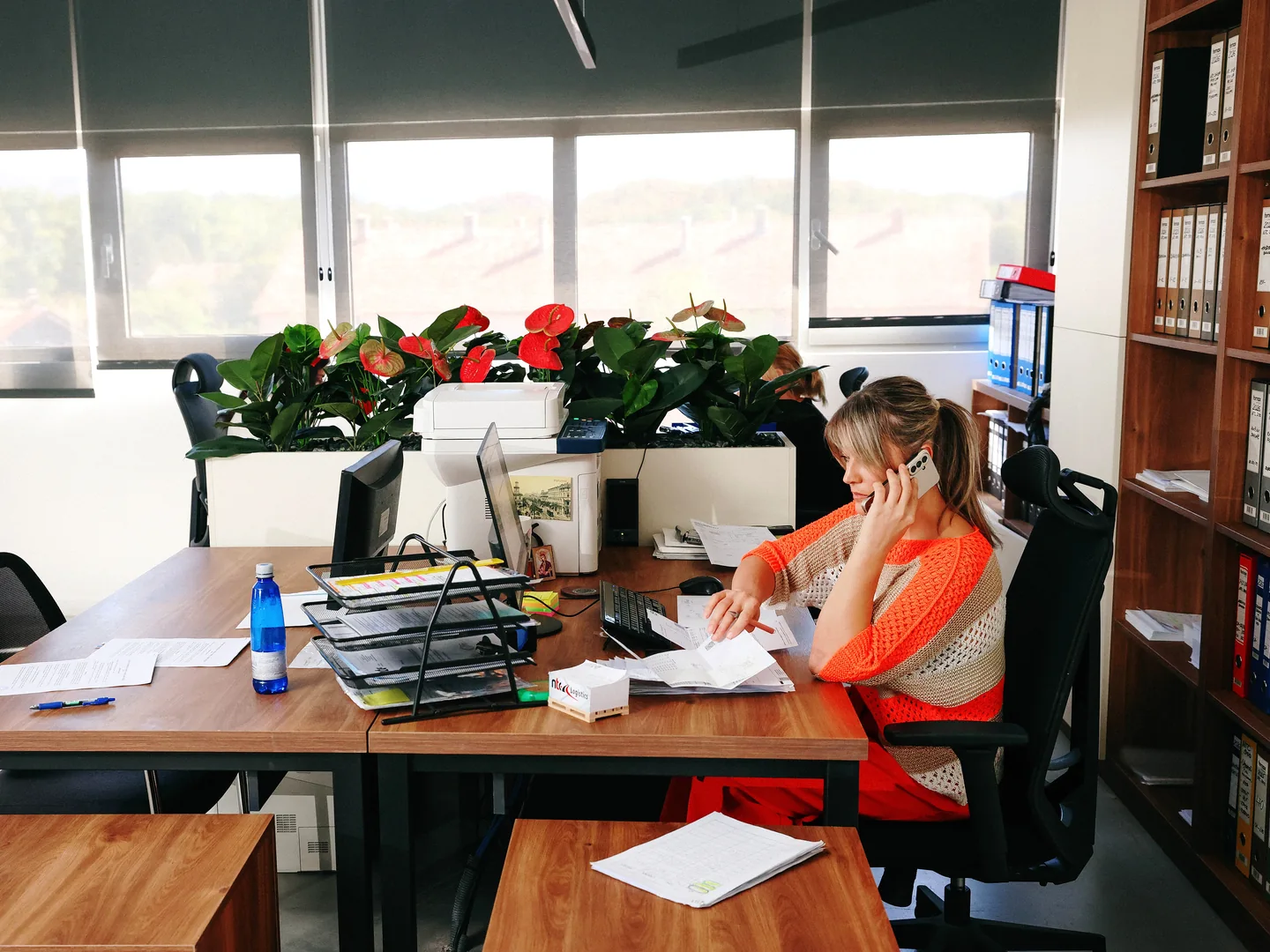 Operations team member working with documentation